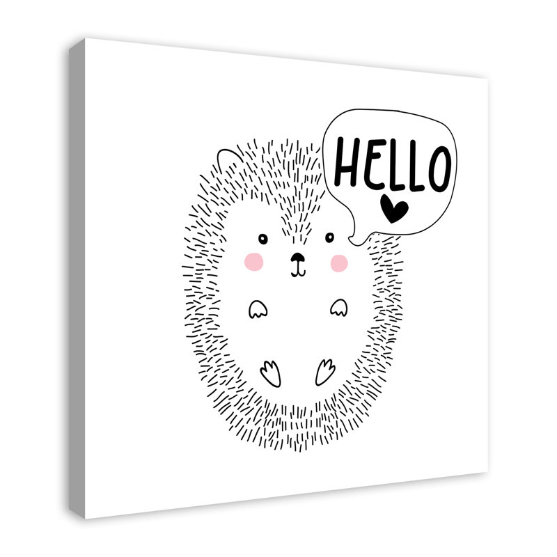 « hello hedgehog », art encadré Anley, H 30 po x l 30 po x P 1,25 po, Toile tendue