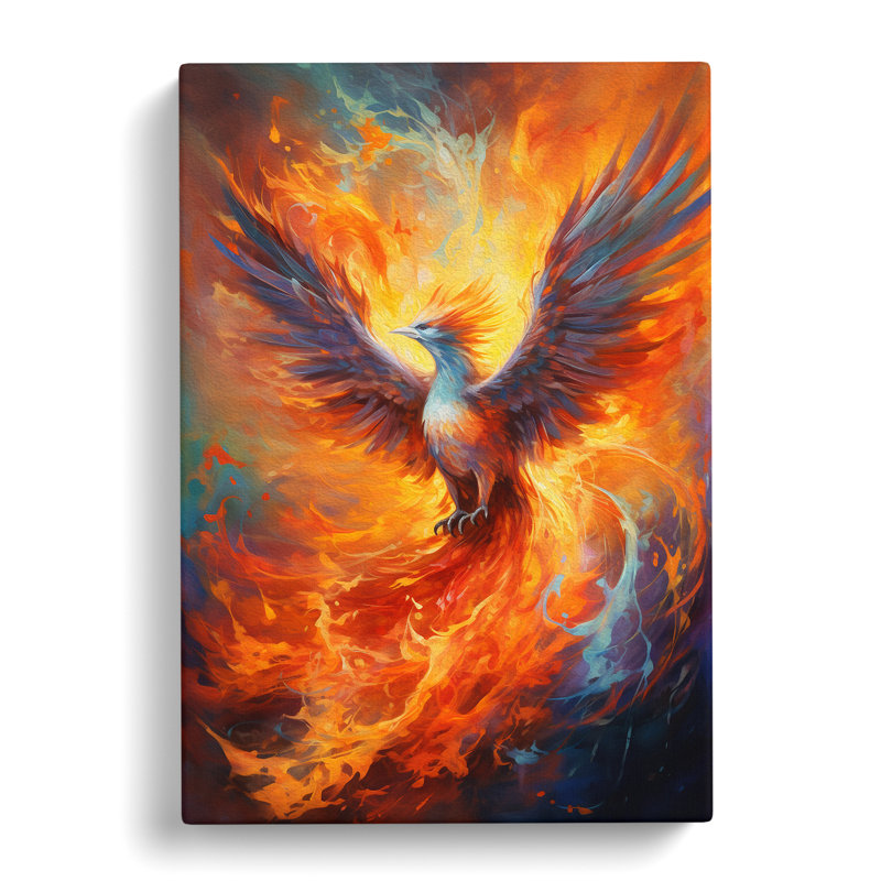 Phoenix Expressionism Art - Wrapped Canvas, 76cm H x 50cm W x 3cm D