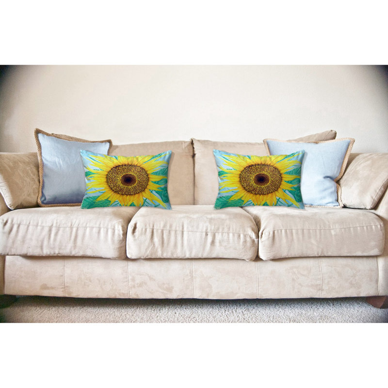  Coussin décoratif intérieur / extérieur non tourné Sunflower