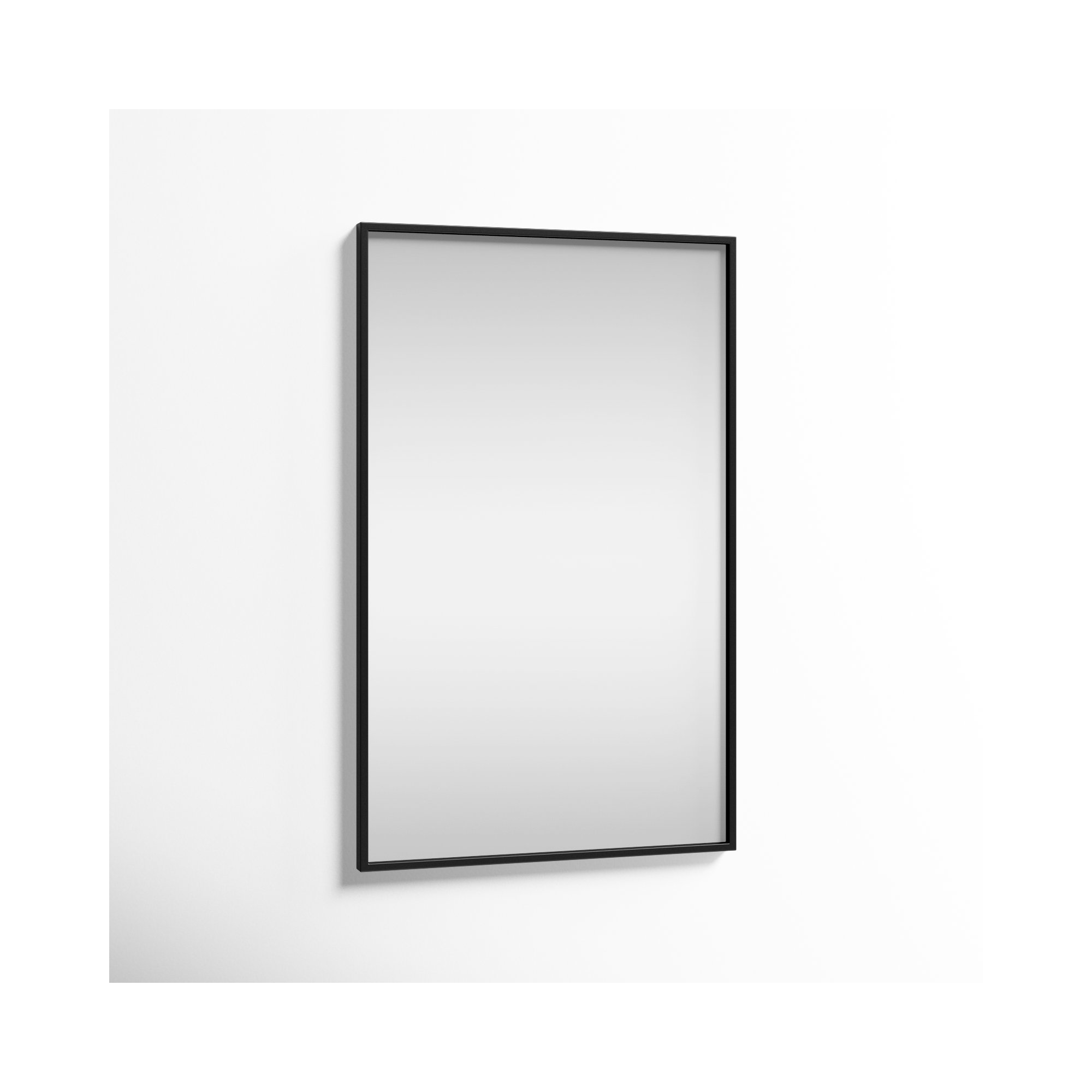 Sabine Metal Rectangle Wall Mirror, Black, 48" x 30"
