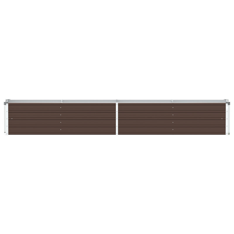 Edmund Metal Raised Garden Bed, Brown, 45cm H x 40cm W x 320cm L
