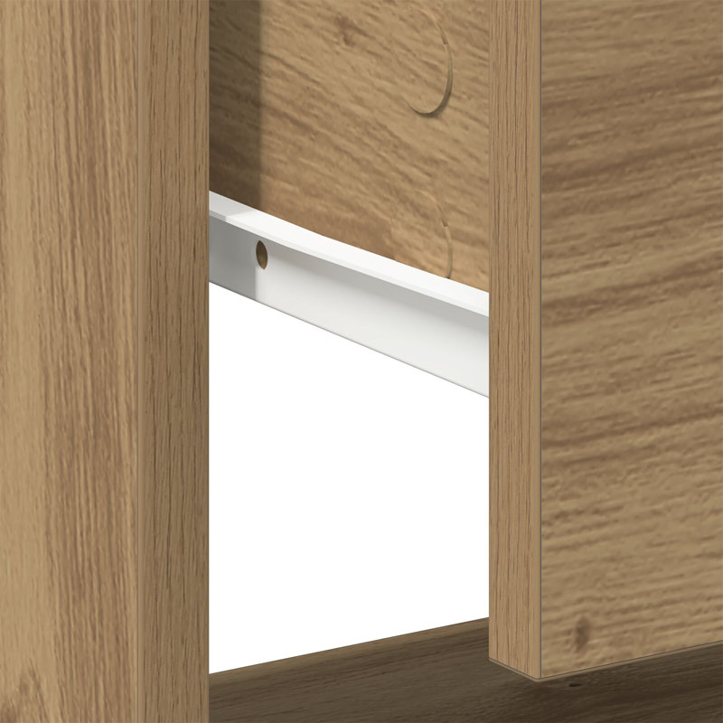 45cm W Manufactured Wood Bedside Table