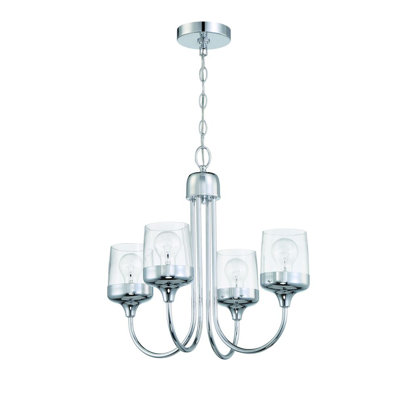 Schaitman 4 - Light Steel Dimmable Chandelier