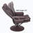 30" Contemporary Faux Leather Recliner And Ottoman With Swiveling Metal Base