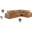 Canapé modulaire rembourré 4 pièces Hinrich-98917422