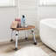 Chaise de douche en bambou à hauteur réglable