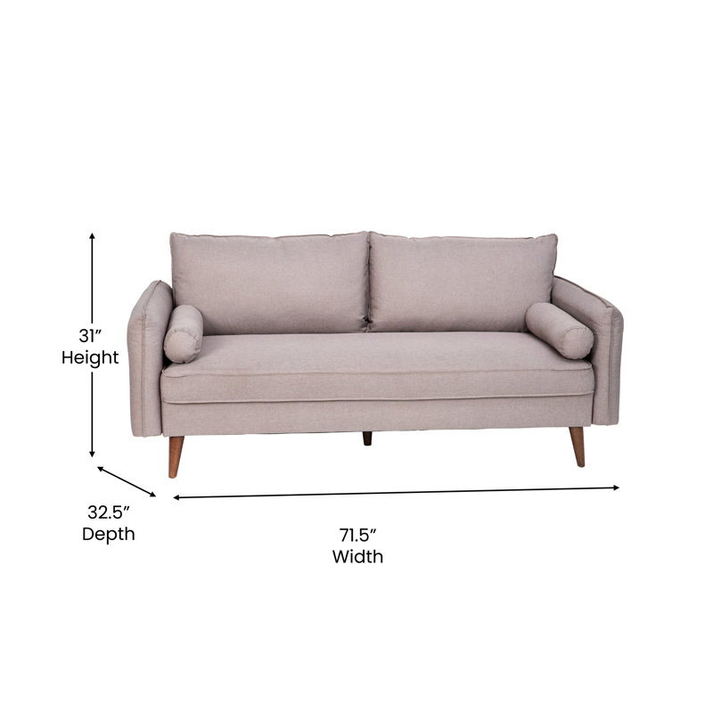 Canapé Joeleen, Faux lin taupe