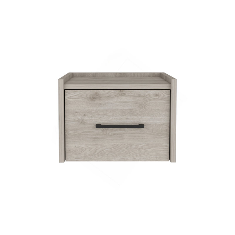 Floating Nightstand Calion, Bedroom, Light Gray, Light Gray