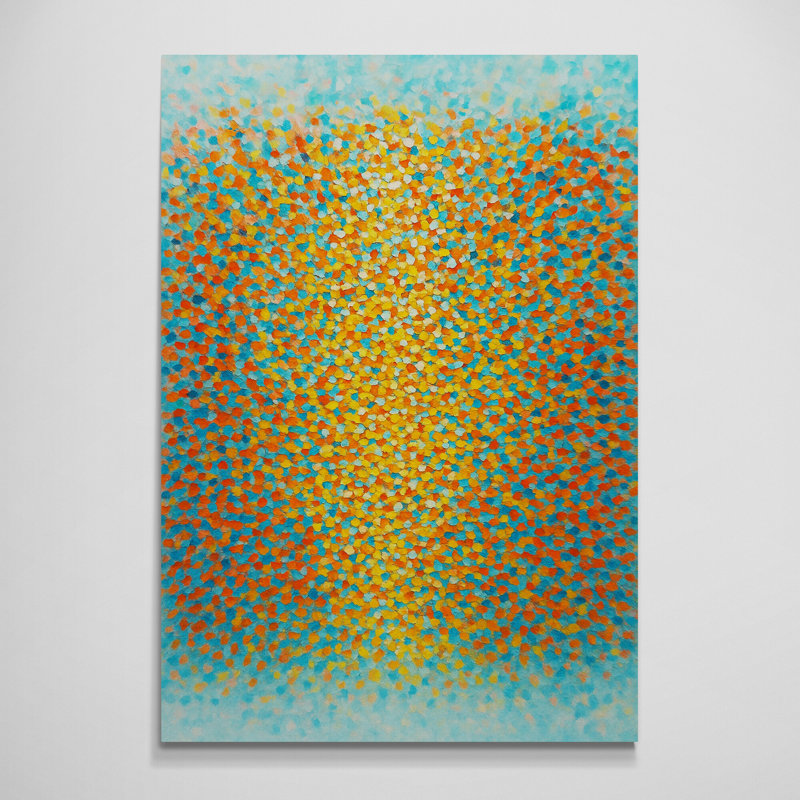 Radiant Mosaic Abstract Wall Art - Canvas Framed Print, 117 cm H x 84 cm W