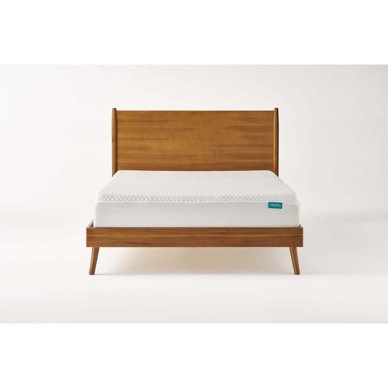 Lit plateforme en bois massif Cohron, Naturel, Double