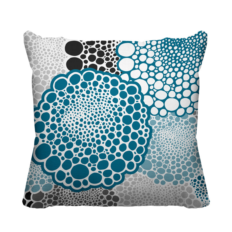 Coussin Bryony, L 15 po x H 15 po, Turquoise