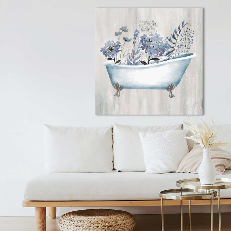 "Floral Bath II" par Conrad Knutsen, reproduction sur toile, H 18 po x l 18 po x P 1 po