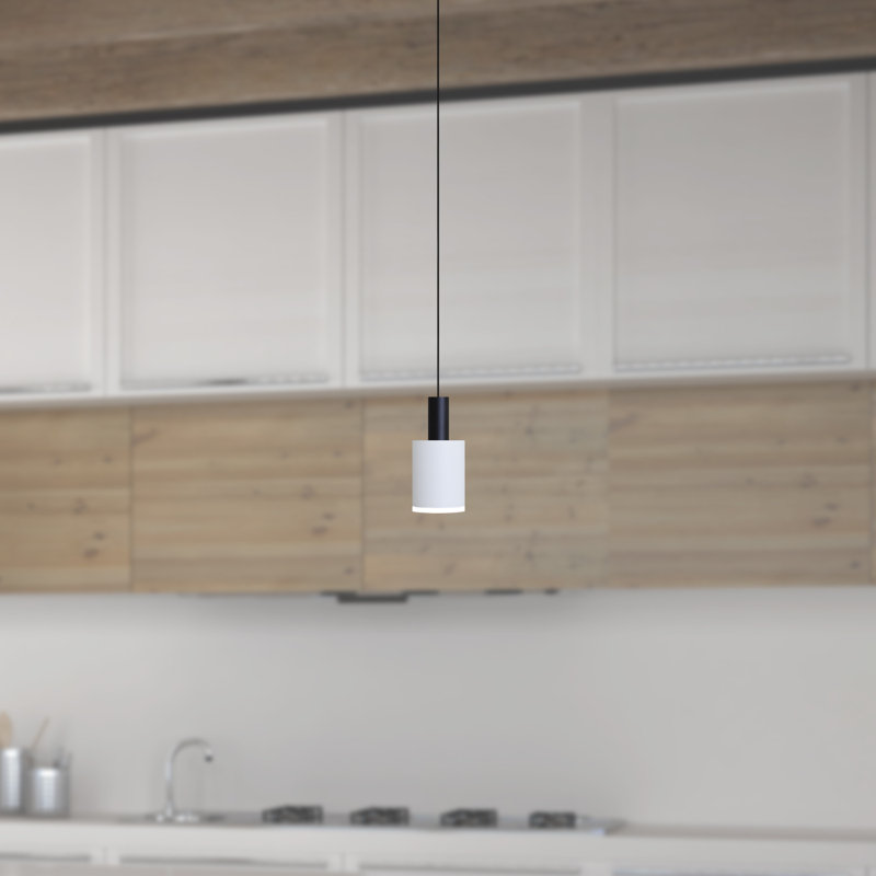 Essoura 1 - Light Single Pendant, Black/White