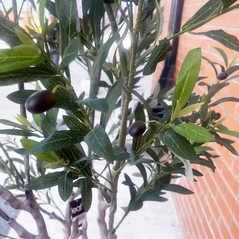 250Cm XXL Artificial Olive Tree With Decorative Planter, 200cm x 130cm