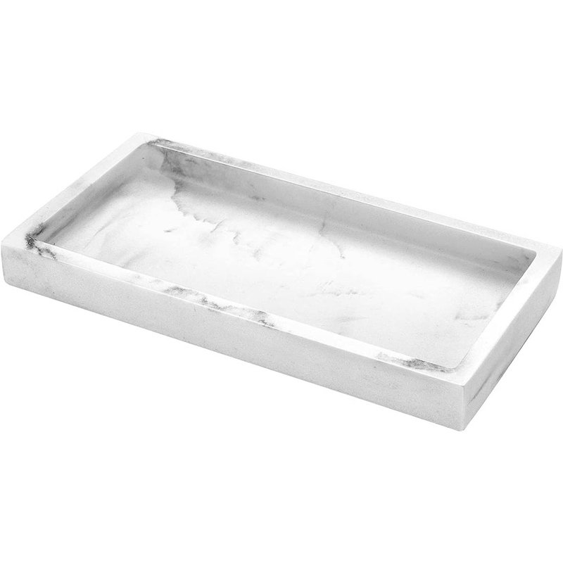 Tray, Gravel White, 20cm W x 10cm D x 1.9cm H, Rectangle