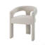 Chaise d'appoint en chenille blanche (ensemble de 2)