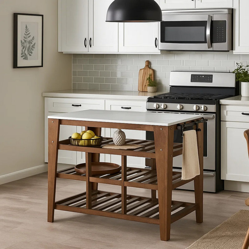 Marble Top Kitchen Island