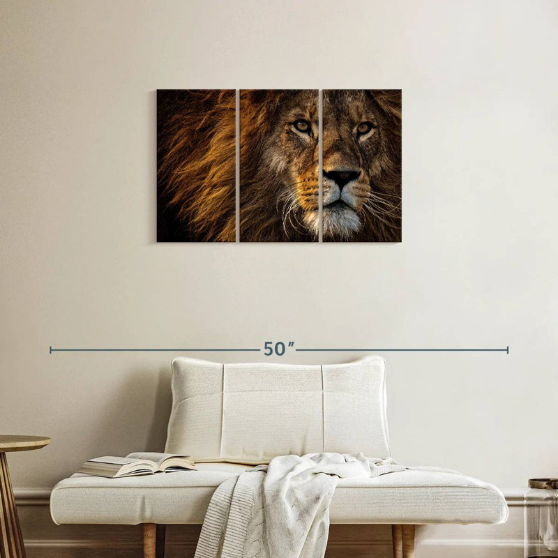Brampt Wild Haired Lion Head, 20" H x 33" W