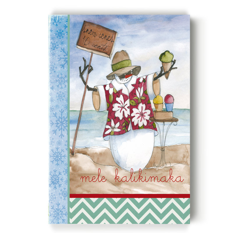 " Snowman Beach " by Parvez Taj, 20" H x 16" W x 1" D