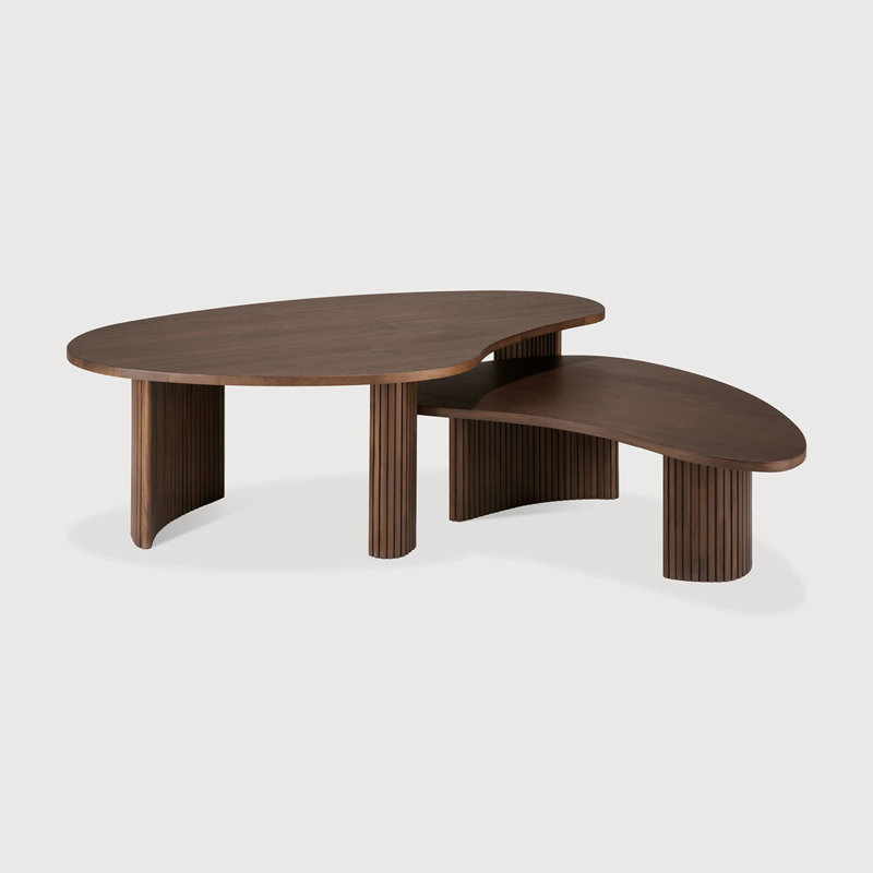 Boomerang Solid Wood Coffee Table, Brown