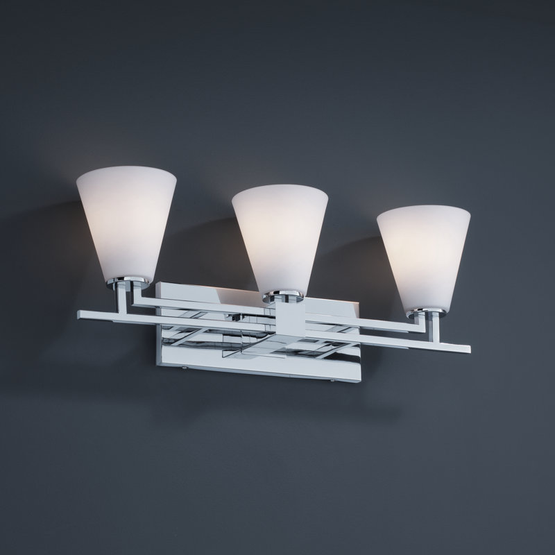 Bonamy 3 - Light Vanity Light, Opal, Polished Chrome