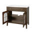 Ensemble de meuble-lavabo Mid-Century 36 "avec bande lumineuse à capteur de mouvement-738957992