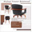 Ensemble de chaises de salle à manger pivotantes en bois cintré d'inspiration Mid-Century, idéales pour ajouter charme rétro et fonctionnalité à divers espaces de vie