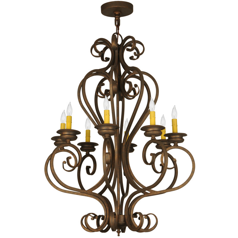 Lustre classique / traditionnel à 8 lumières de style bougie Bridgecliff