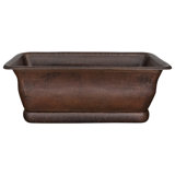 66" Hammered Copper French Curved Style Bathtub