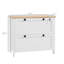Classeur latéral pour la maison et le bureau avec barres réglables pour dossiers format lettre A4 Légal, tiroir supérieur verrouillable à deux clés, panneau de particules revêtu, agencement de couleur chêne blanc, L 31,1 po x l 15,7 po