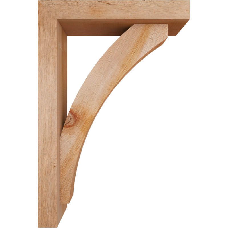 Thorton Block Bracket with Offset Brace, 24 x 16, 4"W Western Red Cedar (Rough Sawn)