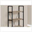 Bibliothèque contemporaine à 4 niveaux avec structure en métal, idéale pour le rangement de bureau et de chambre à coucher