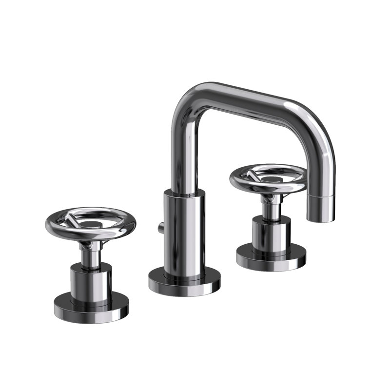 Tyler Widespread Bathroom Faucet with Drain Assembly, Midnight Chrome