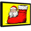 Fantaisie de Noël rétro encadrée noire - Mini art mural de père Noël, impressions de style rétro-910255418