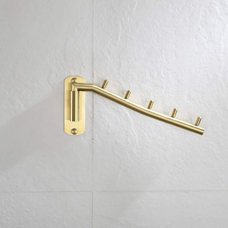 Berkie Stainless Steel Wall-Mounted Drying Rack, Brushed Gold
