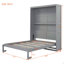 Grand lit escamotable mural avec tablettes