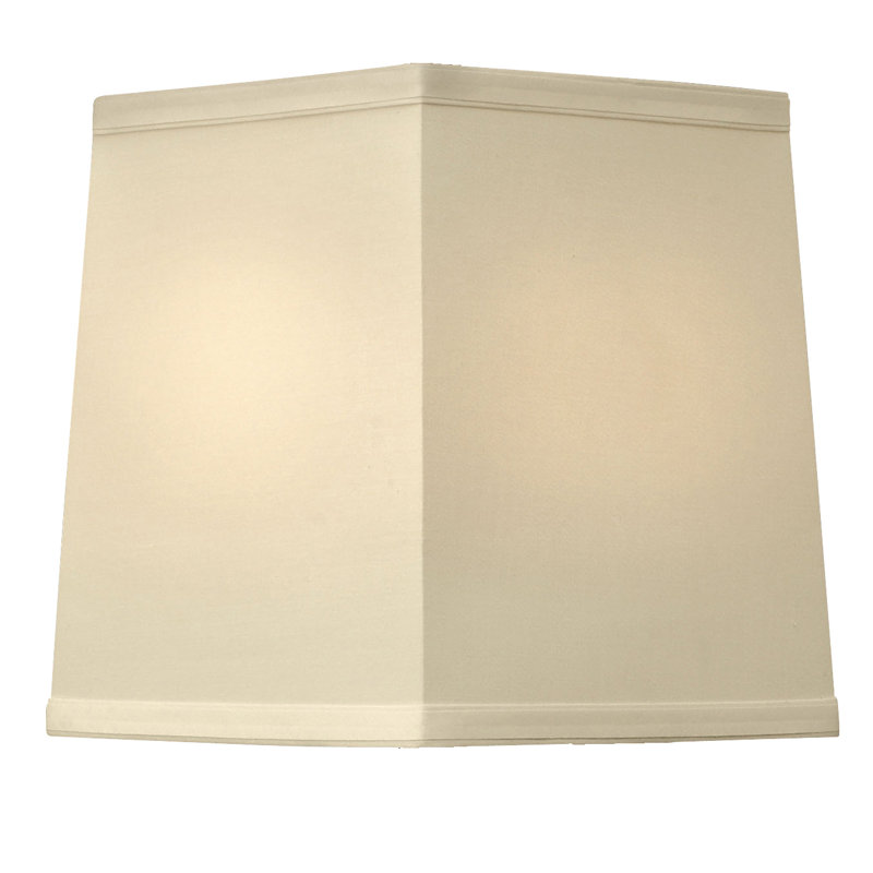 Abat-jour carré en lin H 9 po x l 8 po (araignée), Beige clair