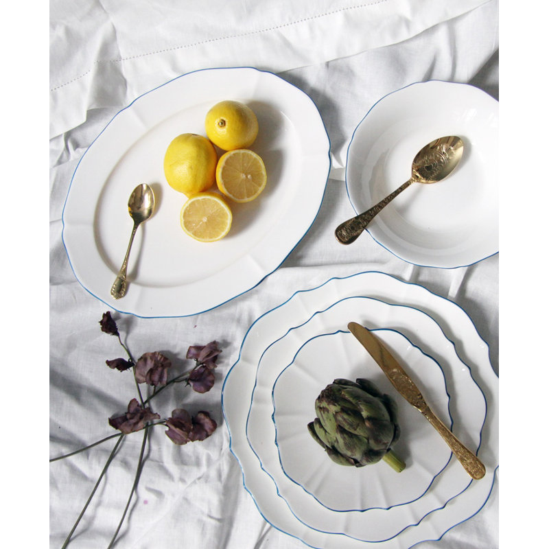 Amelie Bone China Platter, Royal Blue