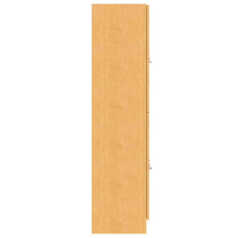 Armoire de salle de classe triple à six compartiments avec porte, 72" H x 24" W x 17" D, 4, Érable