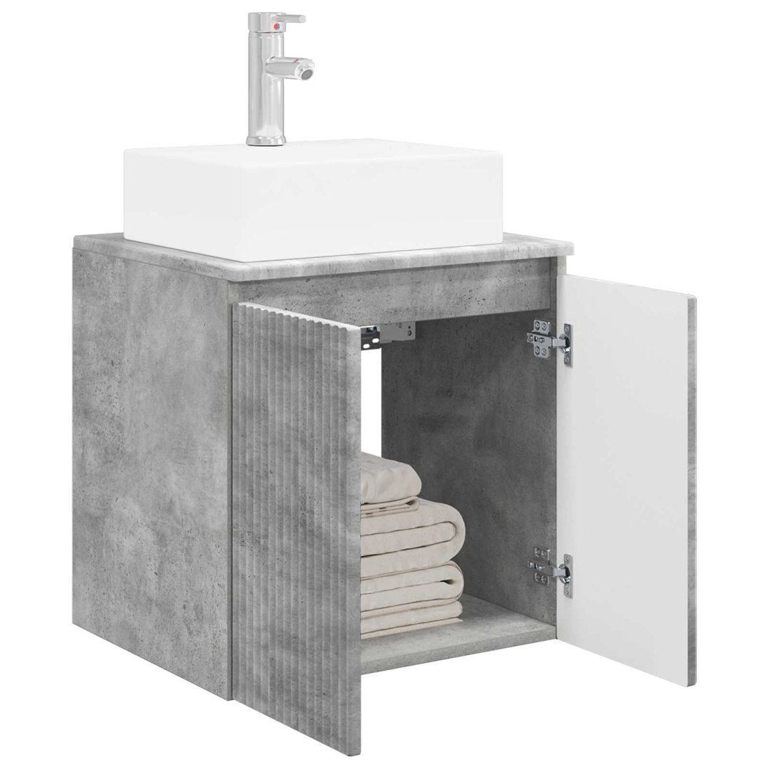 Wall-Mounted Sink Vanity Wall-Mounted With Door Engineered Wood Storage