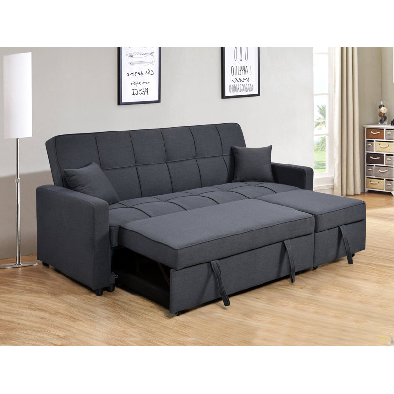 Canapé-lit surdimensionné de 83 po avec canapé-lit escamotable surdimensionné et dossier réglable, canapé 3 places et canapé-lit convertible pour la maison