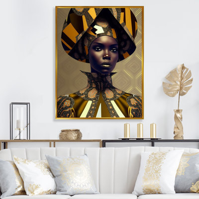 «Avant-Garde Elegant African Woman II», reproduction sur toile