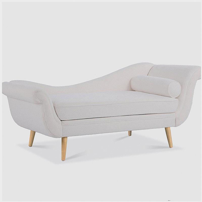 Chaise longue avec accoudoirs à volutes