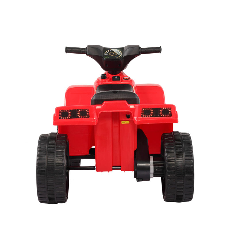 6V Red Kids Electric Quad with Bright Headlights