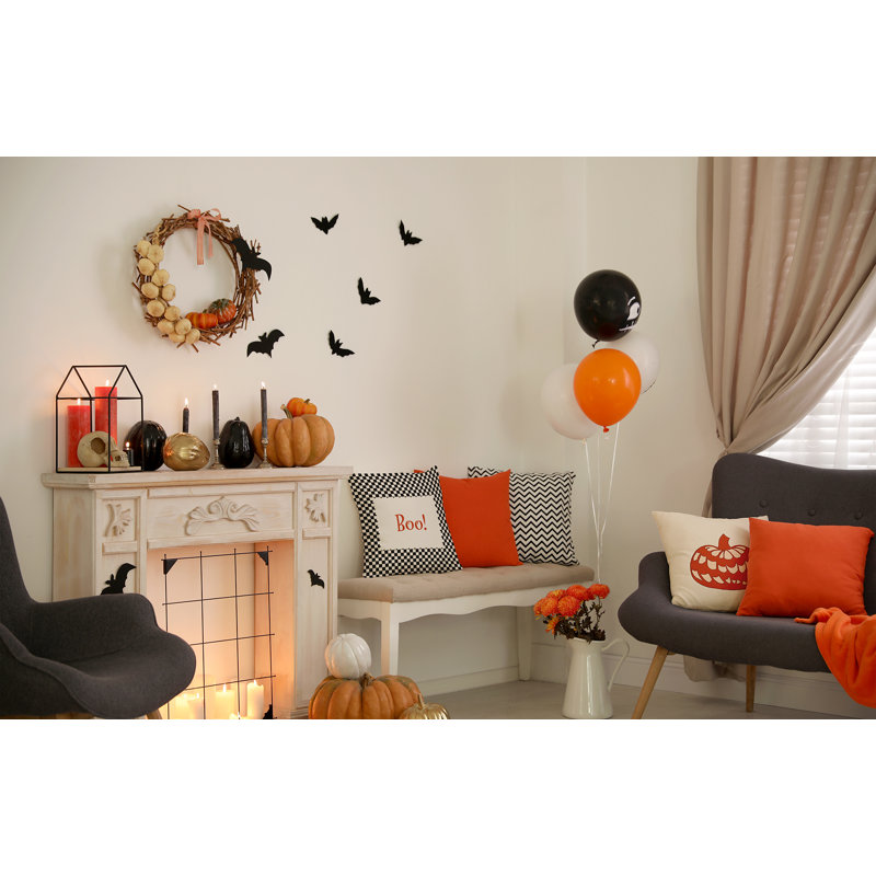  Housse de coussin décoratif en polyester par E by Design, Noir, 18 po x 18 po