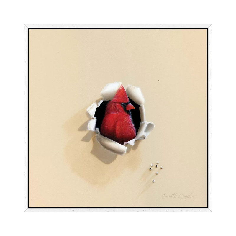 Handsome Red Head by Camille Engel - Print on Canvas, White Framed, 45.72 cm H x 45.72 cm W