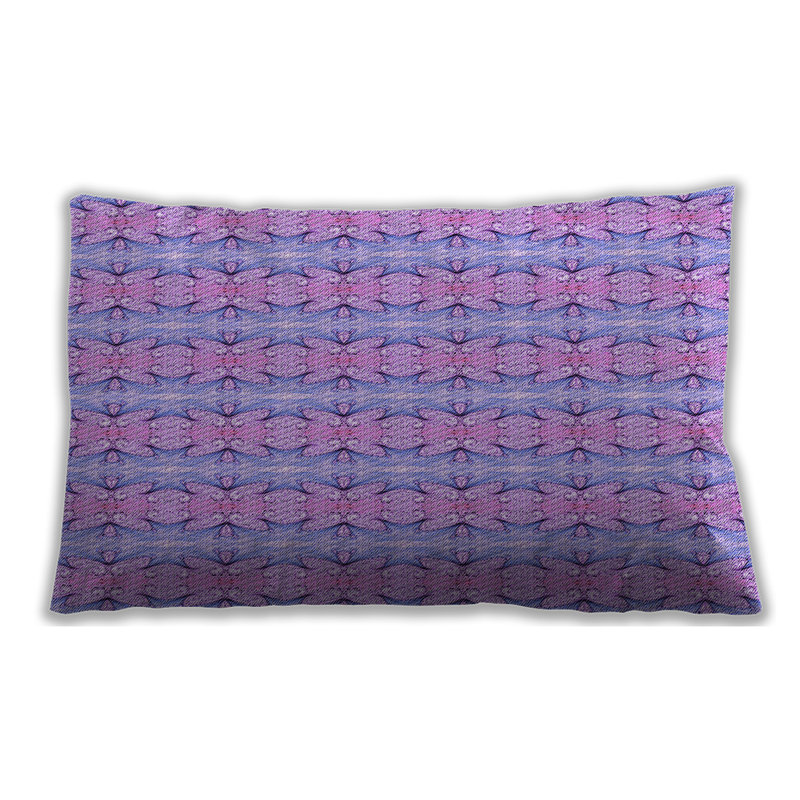 Coussin à motifs 2896, Microsuède, Rouge
