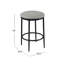 Tabouret de bar en métal Ebern Designs - gris durable tissé-1874419237