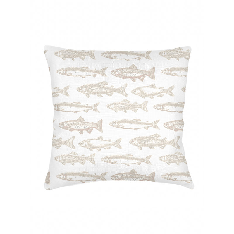 Printed Pillows Linen Animal Print Accent Pillow, Beige, Square 26", Pillow Cover Only - No Insert