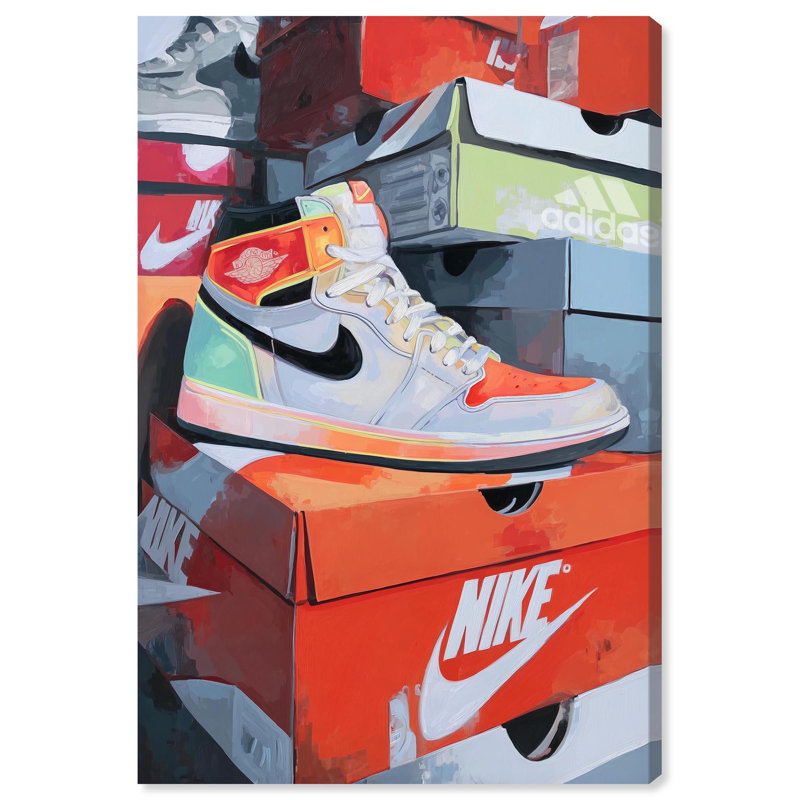 Shoebox Tower Retro Decor Canvas Print by Notoriart, 16" H x 24" W